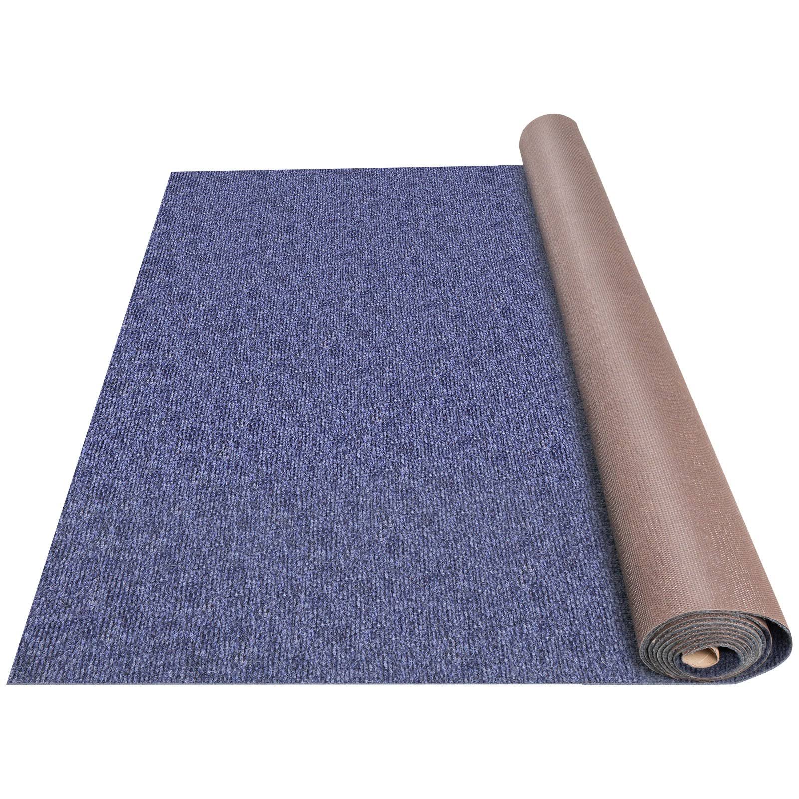 VEVOR Bass Boat Carpet 6'x18' 32 oz Cutpile Marine Carpet In/Outdoor Patio Area Rugs, Blue