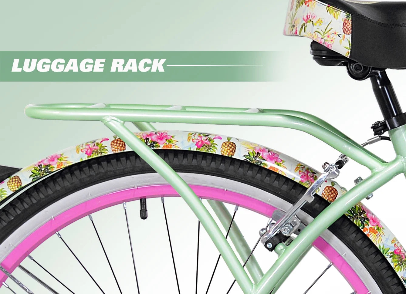 26" Pineapple Women'S Cruiser Bike, Green