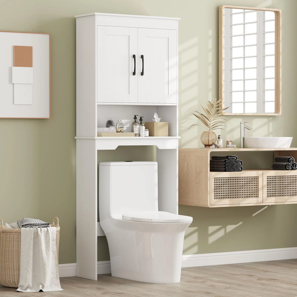 Tangkula Over Toilet Space Saver Bathroom Organizer with Storage Cabinet